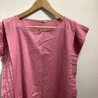 issey Miyake pink side pleats tunic dress 70-80 - Thumbnail 4