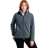 L-5XL Fleece Jacket Polar Fleece Top Reversible Thickened Coral Fleece Sweatshirt Cardigan - Thumbnail 1