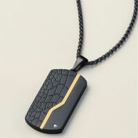 Men's Stainless Steel Trailblazer Dog Tag Necklace - Thumbnail 1