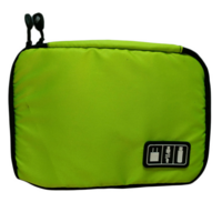Portable Electronic Accessories Travel Case β Large Nylon Cable Organizer Bag for Cords, Hard Drives, Tablets & Tech Gear (Blue/Black/Green) - Thumbnail 1