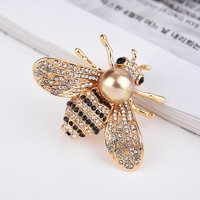 Animal Bee Brooch Pin β Sparkling Alloy & Beizhu Inlaid with Diamonds | Fashion Jewelry Accessory for Women - Thumbnail 4