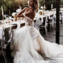 Garden Wedding Dresses Bridal Gown with Lace Appliques-1
