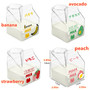 Hot Sales Novelty Half Pint Creamer Milk Cute Carton Glass Cup Coffee Glass Juice Cup Unique Design Pure Handmade Crafts MJ-1