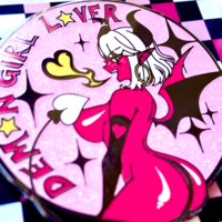 Bunny Girl Connoisseur & Demon Girl Lover Enamel Pins - Thumbnail 2