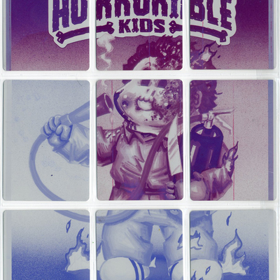 Halloween kels / james flames 9 plate puzzle sets