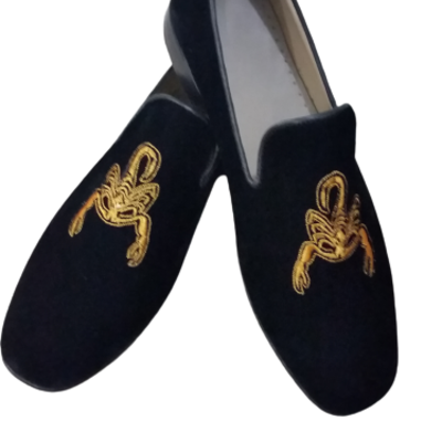 Mens italian velvet embroidery loafers shoes moccasin slip on designer new
