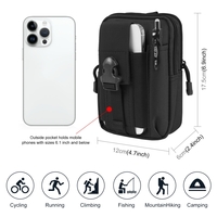 Hiking Belt Waist Bag Outdoor Sport Motorcycle Bag 7.0 inch Phone Pouch - Thumbnail 1