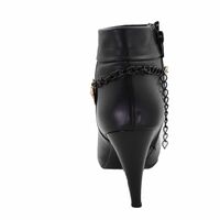 Women Black Metal Boot Chain Gold Lion Coin Medallion Shoe Charm Western Fashion Jewelry  - Thumbnail 7