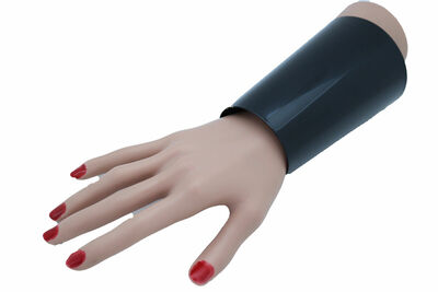 Women Black Color Metal Long Cuff Bracelet Bling Cool Look Fashion Jewelry