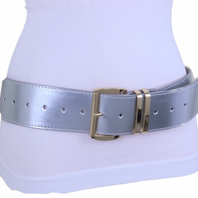 Wedding style women silver hip waist bridal fashion belt gold buckle size m l xl