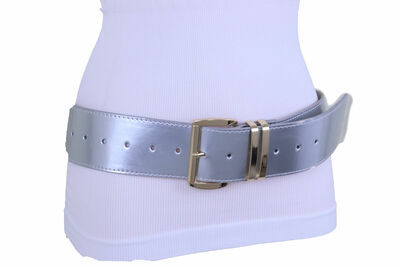 Wedding Style Women Silver Hip Waist Bridal Fashion Belt Gold Buckle Size M L XL