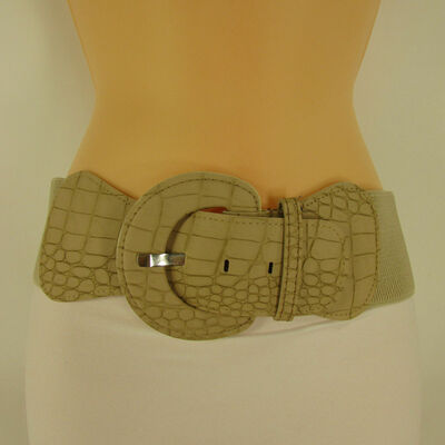Women belt elastic black beige brown hip high waist fashion plus size m l xl