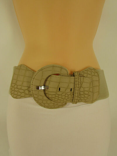Women belt elastic black beige brown hip high waist fashion plus size M L XL