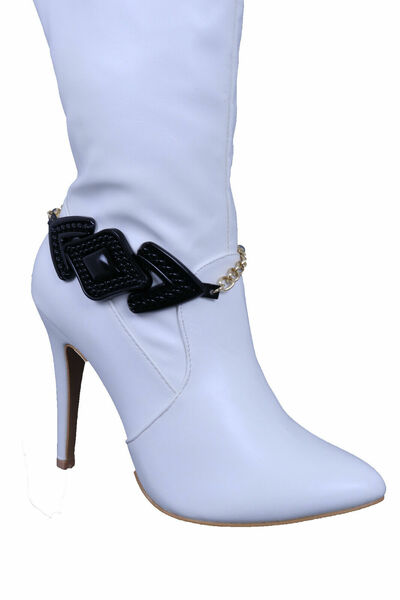 Women Metal Boot Chain Bracelet Shoe Bling Arrow Head 80's Retro Style Charm