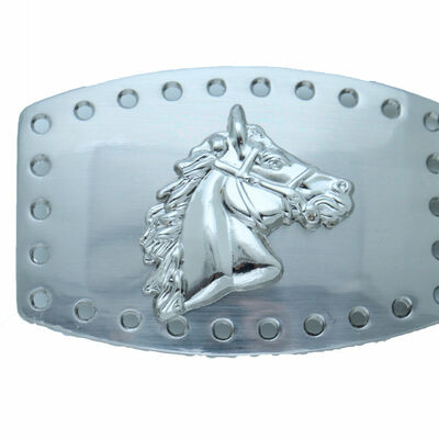 Men western cowboy fashion belt buckle silver metal rodeo horse riding freedom