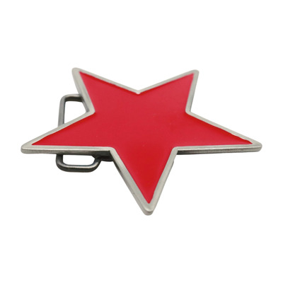 Men women belt buckle metal western fashion red texas lone star state day wear