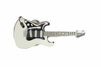 Men Women Electric Guitar Music Silver Metal Belt Buckle Bike Rocker Black White
