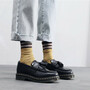 Women's Genuine Leather Tassel Loafers Shoes-2