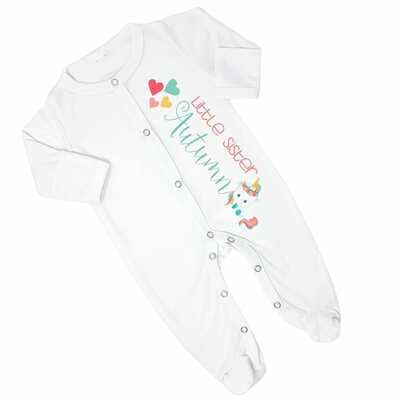 Personalized by beth - baby girl personalized unicorn footed sleeper coming home outfit