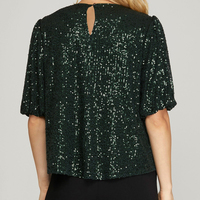 Sequin Green Top - Thumbnail 1