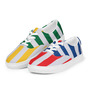 Womens Striped 90s Colorblock lace-up canvas shoes-2