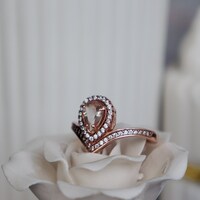Natural Morganite Ring 925 Sterling Silver Ring for Women for Girl Gift for Anniversary for Birthday US size 6 1/4 - Thumbnail 2