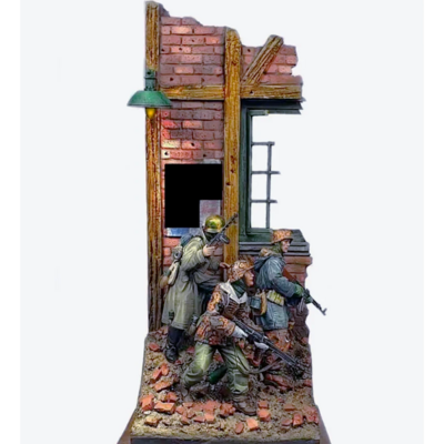 1/35 3pcs resin model kit german soldiers assault squad (with base) unpainted