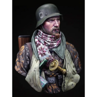 1/10 BUST Resin Model Kit German Soldier Infantryman WW2 Unpainted - Thumbnail 1