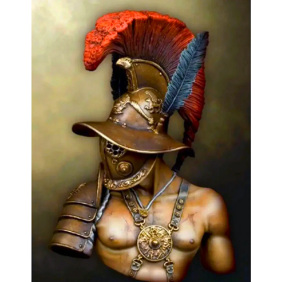 1/10 bust resin model kit roman gladiator warrior unpainted - Thumbnail 5