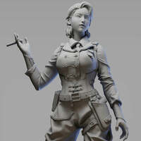 1/28 Resin Steampunk Model Kit Asian Beautiful Girl Fantasy Unpainted - Thumbnail 4