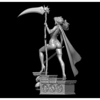 1/18 100mm 3D Print model Kit Beautiful Girl Warrior Monster Slayer Unpainted - Thumbnail 1