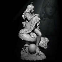 1/18 100mm 3D Print Model Kit Girl Alice Fairy Tales Unpainted - Thumbnail 1