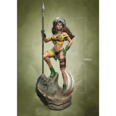 1/18 100mm 3D Print Superhero Model Kit Rogue Amazon Beautiful Girl Unpainted