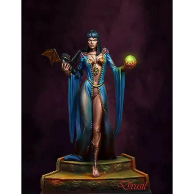 1/24 75mm resin model kit beautiful girl mage mother of dragons unpainted