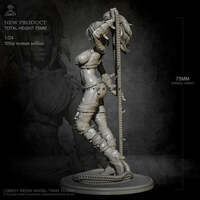 1/24 75mm Resin Model Kit Beautiful Girl Tomb Raider TD-2558 Unpainted - Thumbnail 2
