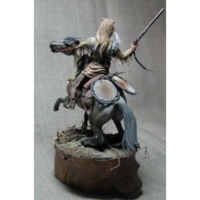 1/24 75mm Resin Model Kit Rider Horseman Western Wild West Unpainted - Thumbnail 2