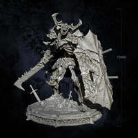 1/24 80mm Resin Model Kit Warrior Demon Servant Hell Skeleton Unpainted - Thumbnail 3