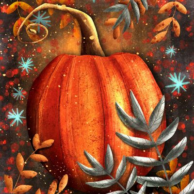 Pumpkin cross stitch pattern