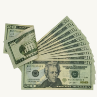 Fake Movie Money 225 Pieces X $20 Full print. Double sided Replica copy dollar for education,video,movie set,funny gift prop money - Thumbnail 3