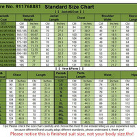 Blue Men's Suit 2 Piece Set Blazers Pants Classic Business Gentleman Formal Groom Casual Clothing - Thumbnail 1