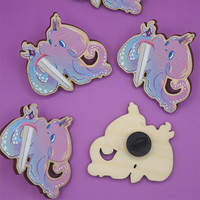 Octopus Prince Wooden Pin - Thumbnail 5