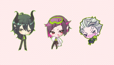 Malleus Draconia, Lillia Vanrouge, Sebek Zigvolt, Disomnia Acrylic 2.5'' charms