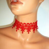 Beautiful Lace Scallop-Style Chokers, Unique Lace Chokers, Prom Chokers, Bridesmaids Necklaces, Chokers, Necklaces, Multiple Colors  - Thumbnail 4