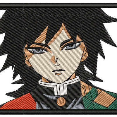 Anime machine embroidery pattern giyu bust
