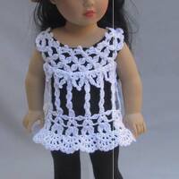 Leggings & Lace PDF Download, 18 inch Doll Crochet Pattern - Thumbnail 1