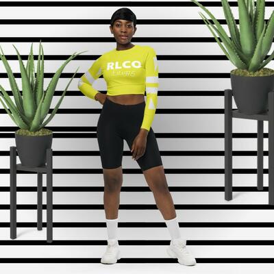 Recycled long-sleeve crop top
