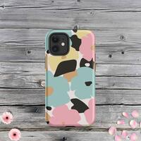 Flower Pattern Tough Case for iPhone, Floral Design Phone Cover, Matte and Glossy Colourful Aesthetic Iphone 15/14/13/12/11 Pro Mini Pro Max - Thumbnail 10
