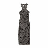 Temperamental and mature leaf embroidered midi dress - Thumbnail 2