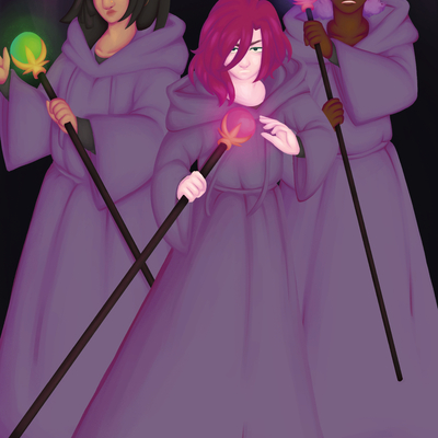 Original character - shadow wizards a4 print