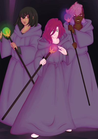 Original Character - Shadow Wizards A4 Print